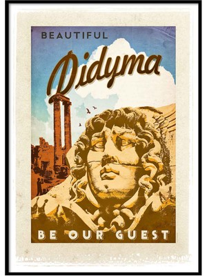 Beril Yamaç Design Studio Didim Harabeleri Vintage Reprodüksiyon Poster