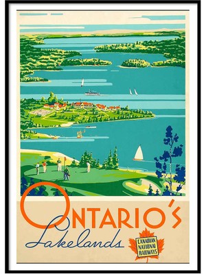 Beril Yamaç Design Studio Ontario Vintage Reprodüksiyon Poster