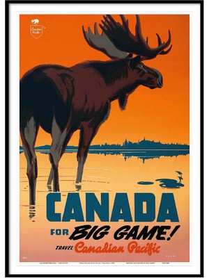 Beril Yamaç Design Studio Canada Big Games Vintage Reprodüksiyon Poster