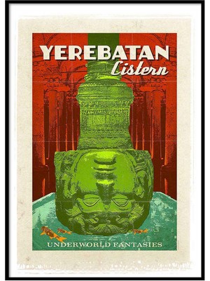 Beril Yamaç Design Studio Yerebatan Sarnıcı Vintage Reprodüksiyon Poster