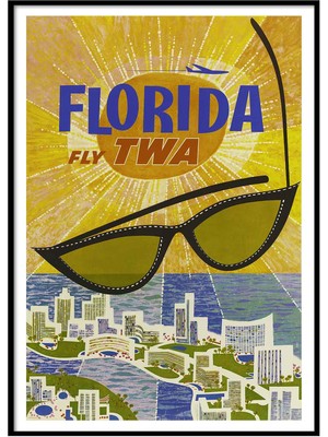 Beril Yamaç Design Studio Florida TWA  Vintage Reprodüksiyon Poster