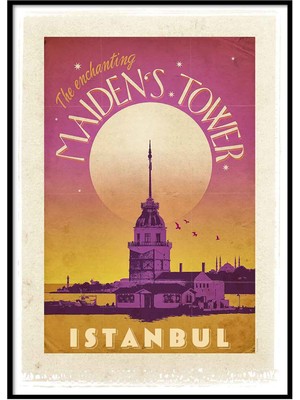 Beril Yamaç Design Studio KızKulesi İstanbul Vintage Reprodüksiyon Poster