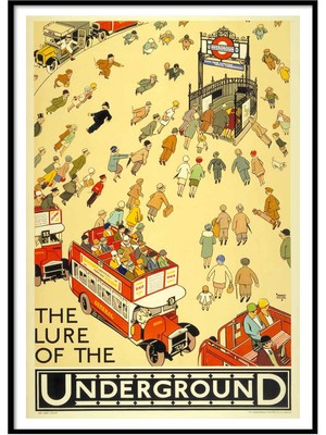 Beril Yamaç Design Studio London Underground Vintage Reprodüksiyon Poster