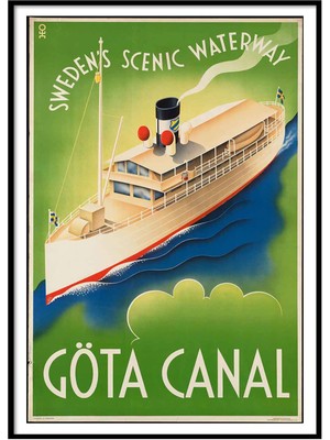 Beril Yamaç Design Studio Göta Canal  Vintage Reprodüksiyon Poster