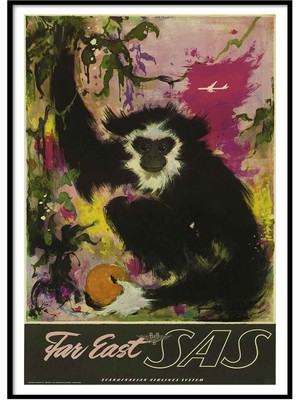 Beril Yamaç Design Studio Far East Uzak Doğu Vintage Reprodüksiyon Poster