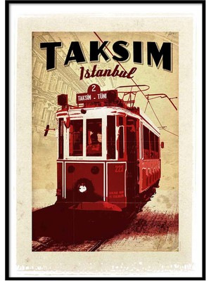 Beril Yamaç Design Studio Taksim Vintage Reprodüksiyon Poster