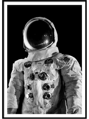 Beril Yamaç Design Studio Astronot Siyah Beyaz Fotoğraf Poster