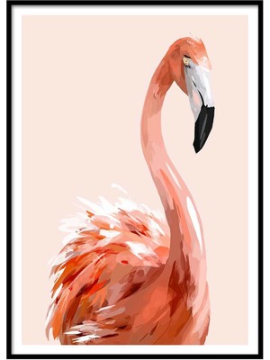 Beril Yamaç Design Studio Flamingo Portre İllüstrasyon Poster