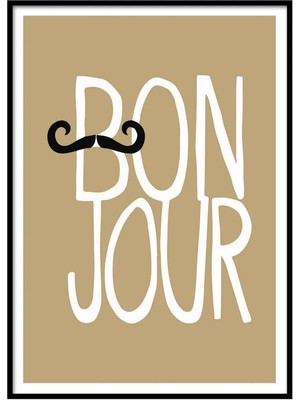 Beril Yamaç Design Studio Bon Jour Tipografik Poster