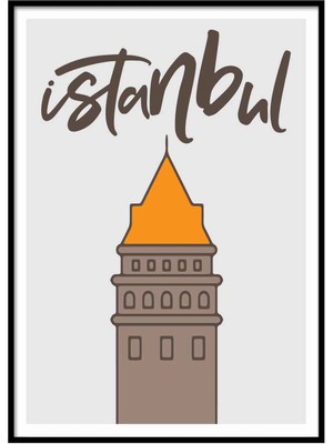 Beril Yamaç Design Studio İstanbul Galata İllüstrasyon Poster