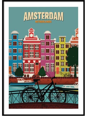 Beril Yamaç Design Studio Amsterdam Vintage Reprodüksiyon Poster