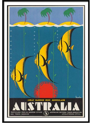 Beril Yamaç Design Studio Avusturalya Seyahat Vintage Reprodüksiyon Poster
