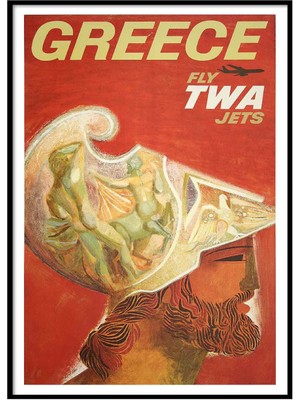 Beril Yamaç Design Studio Greece TWA  Vintage Reprodüksiyon Poster