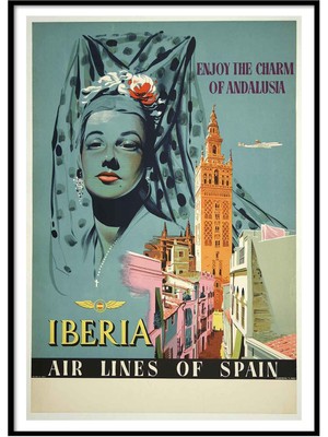 Beril Yamaç Design Studio Iberia Spain  Vintage Reprodüksiyon Poster