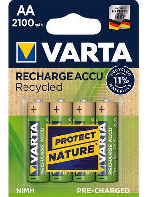Varta Recharge Accu Recycled Aa 2100 Mah Şarjlı Kalem Pil 4'lü