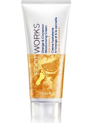 Avon Foot Works Orange And Cinnamon Moisturising Cream With Vitamin E