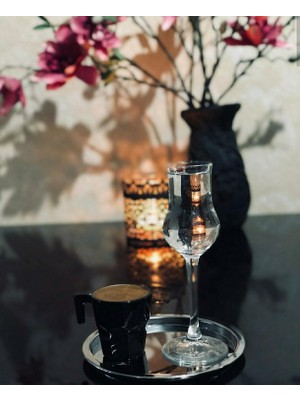 Paşabahçe Grappa Desensiz Kahve Su Bardak 6 lı Şık Sunum İçin Cam Malzeme