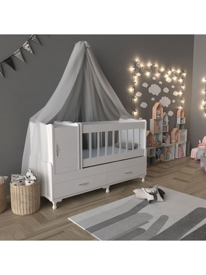 By Golden Komidinli Ayaklı Sallanır Büyüyen Bebek Beşiği