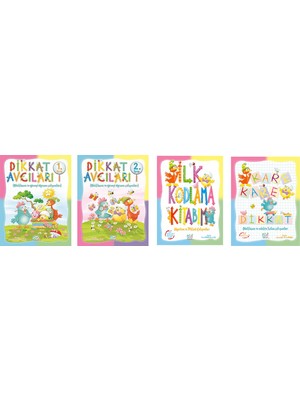 Dikkat Seti (4 Kitap) - 4 - 6 Yaş