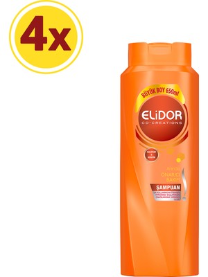 Elidor Anında Onarıcı Bakım Saç Bakım Şampuanı 650 ml x4