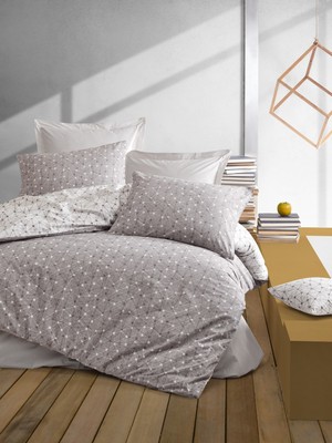 Cotton Box Minimal Ranforce Çift Kişilik Nevresim Takımı - Mottle