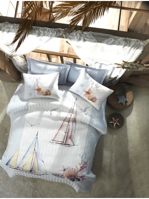 Cotton Box Maritime Tek Kişilik Complete Set Yacht Mavi