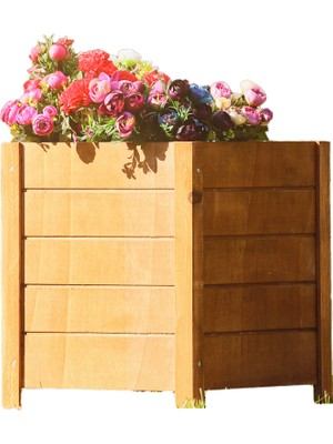 “MANDU” 41x38 Dekoratif Ahşap Saksı