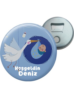 Grafilli Design Hoşgeldin Bebek Kişiye Özel Magnet Açacak 10 Adet - 0018