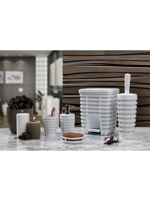 Primanova Palm 5'li Banyo Seti Beyaz