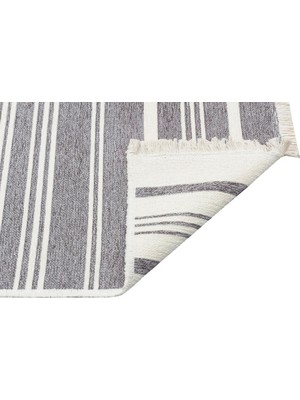 Eko Halı Mondo Md 02 Gümüş Yıkanabilir Çift Taraflı Pamuk Kilim