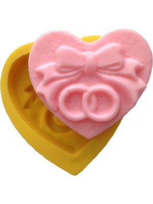 Simo Yüzüklü Kalp Silikon Kalıp (Sabun ve Kokulu Taş Kalıbı)