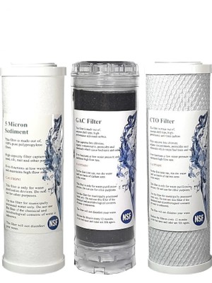 Ihlas Aura Cebilon uyumlu 3'lü Su Arıtma Filtre Takım