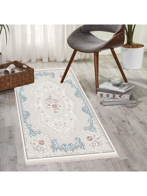 Halı Home Halı Orkis Koleksiyonu 9811A Krem Saçaklı Halı 150 x 233 cm