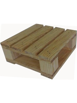 Wooden Gold Ekran Yükseltici Monitor Stand Aralıklı Palet Tarz Doğal Ahşap 14 Cm.