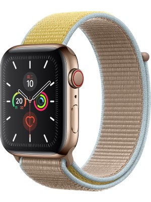 Kyver Apple Watch Seri 10 42mm, Seri 9/8/7/6/SE/5/4/3 Spor Loop Dokuma 41mm 40mm 38mm Uyumlu Açık Kahverengi