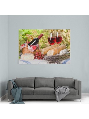 Shop365 Şarap Bağlarında Şarap Keyfi Kanvas Tablo 210 x 140 cm SA-402