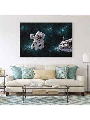 Shop365 Uzayda Astronot Kanvas Tablo 135 x 90 cm SA-564