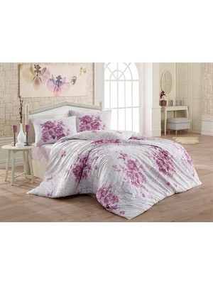 Kristal Çift Kişilik Nevresim Takımı Henna Mürdüm