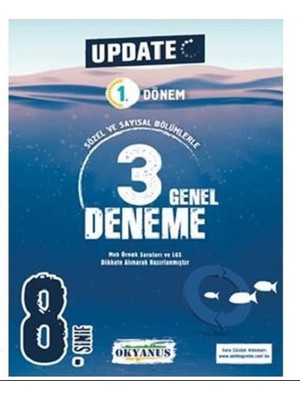 Okyanus Yayınları 8. Sınıf 1. Dönem 3 Genel Deneme Seti Ciltsiz 300 Sayfa