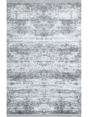 Eko Halı Sateen St 01 Gri Yıkanabilir Kaymaz Taban Ince Halı Kilim 80 x 150 cm