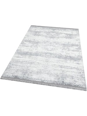 Eko Halı Sateen St 01 Gri Yıkanabilir Kaymaz Taban Ince Halı Kilim 80 x 150 cm