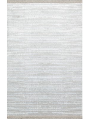 Eko Halı Sateen St 09 Gri Yıkanabilir Kaymaz Taban Ince Halı Kilim 80 x 150 cm