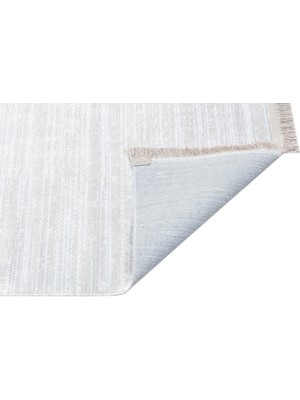 Eko Halı Sateen St 09 Gri Yıkanabilir Kaymaz Taban Ince Halı Kilim 80 x 150 cm