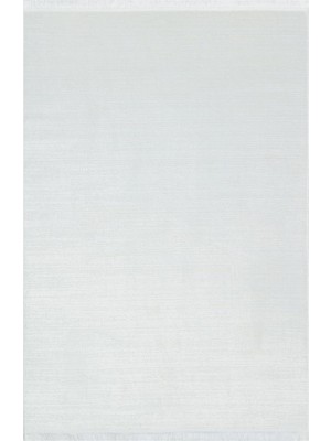 Eko Halı Sateen St 09 Beyaz Yıkanabilir Kaymaz Taban Ince Halı Kilim 80 x 150 cm