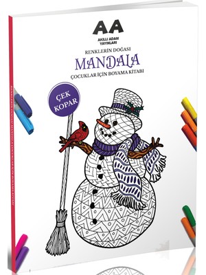 Mandala Renklerin Doğası Çocuklar Için Boyama Kitabı