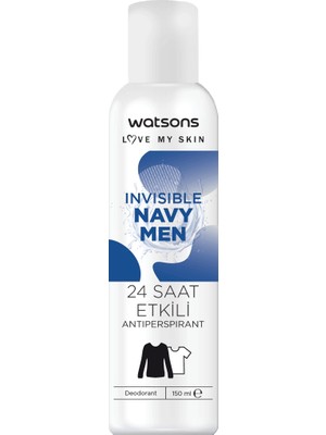 Watsons Invisible Navy Erkek Deodorant 150 ml