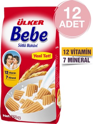 Ülker Bebe Bisküvisi 172 Gr * 12 Adet