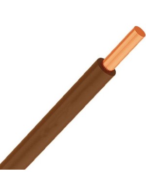 Hes 2,5 mm NYA Kablo 9 m Kahverengi Tam Bakır H07V-U