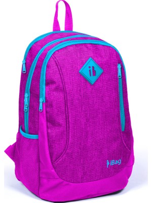 Yaygan iBag Kırçıllı Pembe Okul Sırt Çantası 14301