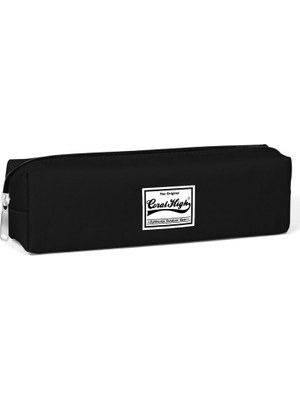 Coral High 1 lt Kapasiteli Kalem Çantası Siyah Renkli Dayanıklı PVC Malzeme ile Ergonomik Tasarım